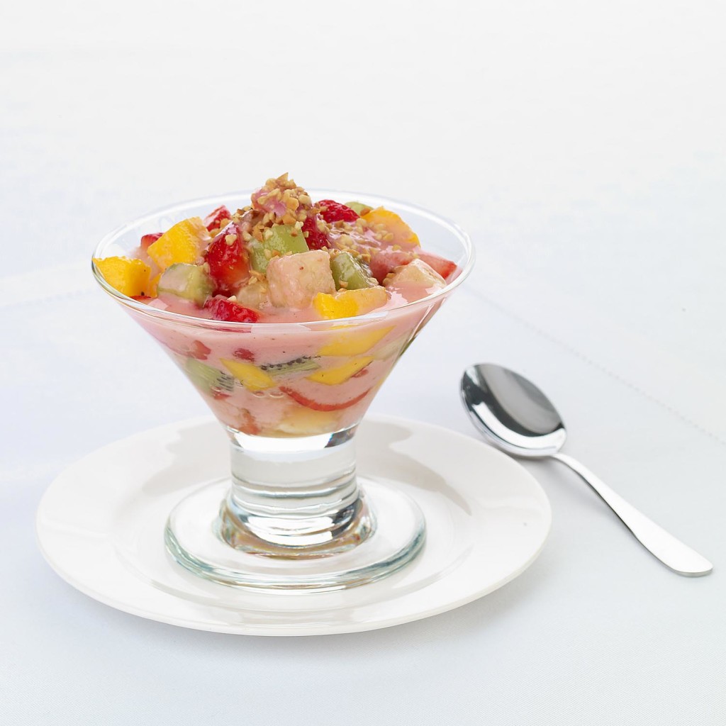 Salada de frutas com iogurte